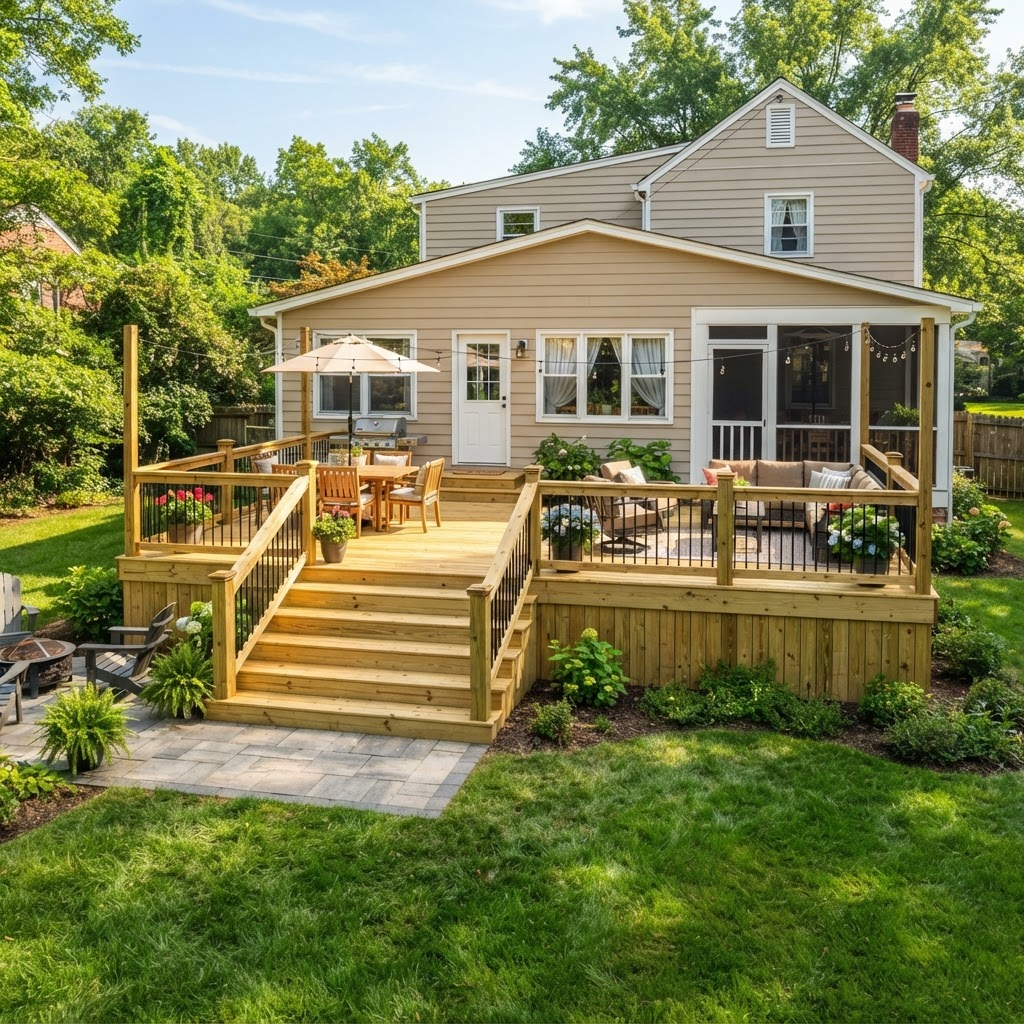 Deck & Patio Construction by Freedom Roofing & Exteriors